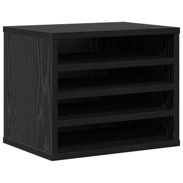 vidaXL Οργανωτής Γραφείου Μαύρη Δρυς 36x26x29.5 cm Επεξεργασμένο Ξύλο