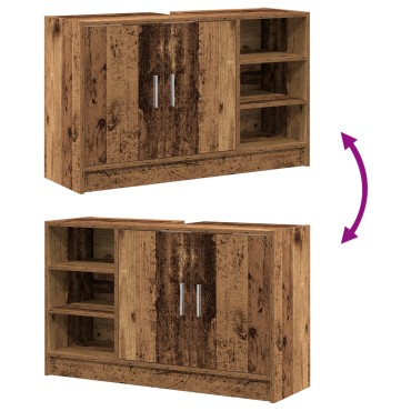 vidaXL Ντουλάπι Μπάνιου Παλιό Ξύλο 90x29x55cm Επεξεργασμένο ξύλο 1 τεμ.
