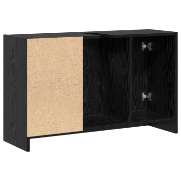 vidaXL Ντουλάπι Μπάνιου Μαύρη Οξυά 90x29x55cm Επεξεργασμένο ξύλο 1 τεμ.