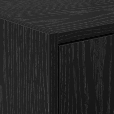 vidaXL Ντουλάπι Μπάνιου Μαύρη Οξυά 90x29x55cm Επεξεργασμένο ξύλο 1 τεμ.