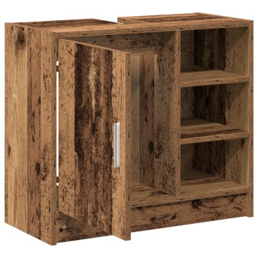 vidaXL Ντουλάπα Νιπτήρα Παλαιό Ξύλο 63x29x55cm Μασίφ Ξύλο
