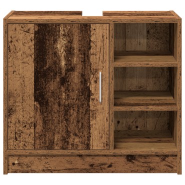vidaXL Ντουλάπα Νιπτήρα Παλαιό Ξύλο 63x29x55cm Μασίφ Ξύλο