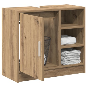 vidaXL Ντουλάπι νιπτήρα Artisan Oak 63x29x55cm Επεξεργασμένο ξύλο