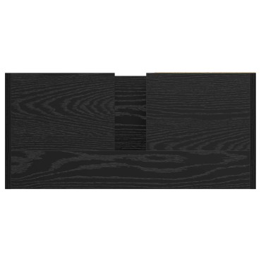 vidaXL Ντουλάπι Νιπτήρα Μαύρη Βελανιδιά 63x29x55cm Επεξεργασμένο Ξύλο 1 τεμ.