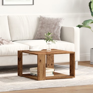 vidaXL Τραπέζι Καφέ Παλιό Ξύλο 51.5x51.5x30cm Φτιαγμένο από Ξύλο 1 τεμ.