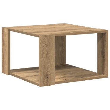 vidaXL Τραπεζάκι Καφέ Δρυς 51,5x51,5x30cm Μηχανικής Ξυλείας 1 τεμ.