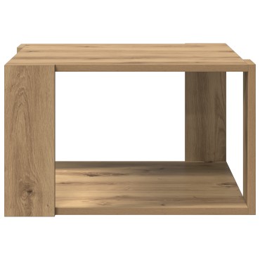 vidaXL Τραπεζάκι Καφέ Δρυς 51,5x51,5x30cm Μηχανικής Ξυλείας 1 τεμ.
