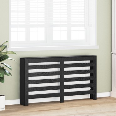 vidaXL Κάλυμμα Θερμαντικών Σωμάτων Μαύρο Δρυς 149x20x82 cm Κατασκευασμένου Ξύλου