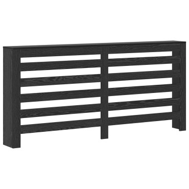 vidaXL Κάλυμμα Καλοριφέρ Μαύρο 175x20x82 εκ Κατασκευασμένου Ξύλου