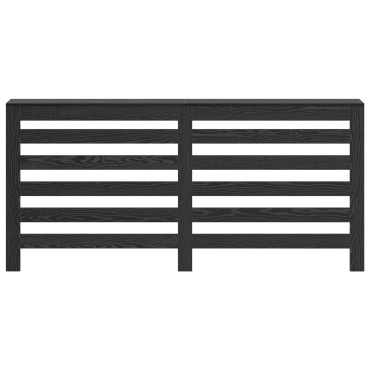 vidaXL Κάλυμμα Καλοριφέρ Μαύρο 175x20x82 εκ Κατασκευασμένου Ξύλου