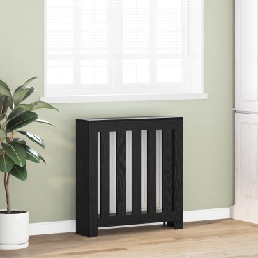 vidaXL Καλύμμα καυστήρα Μαύρη Δρυ 78x20x82 εκ. Επεξεργασμένο ξύλο
