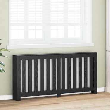 vidaXL Κάλυμμα Θερμαντήρα Μαύρη Δρυς 175x20x82 cm Ξυλεία