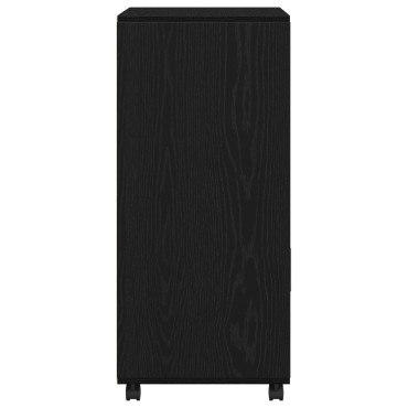 vidaXL Ρολάκιο Μαύρη Δρυς 55x40x91cm Επεξεργασμένο Ξύλο 1 τεμ.