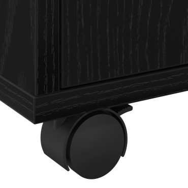 vidaXL Ρολάκιο Μαύρη Δρυς 55x40x91cm Επεξεργασμένο Ξύλο 1 τεμ.