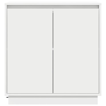vidaXL LED Κομοδίνο Λευκό - 71x34,5x75cm, Φτιαγμένο από Επεξεργασμένο Ξύλο 1 τεμ.