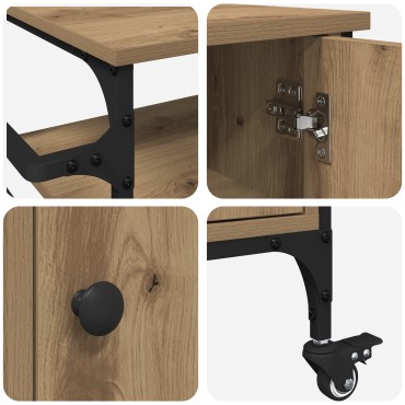 vidaXL Καρότσι Κουζίνας Artisan Oak 87.5x39x84.5 εκ 1 τεμ.