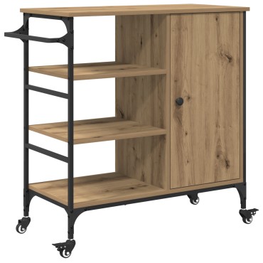 vidaXL Καρότσι Κουζίνας Artisan Oak 87.5x39x84.5 εκ 1 τεμ.