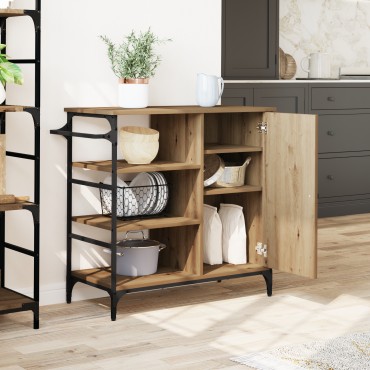 vidaXL Καρότσι Κουζίνας Artisan Oak 87.5x39x84.5 εκ 1 τεμ.