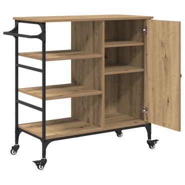 vidaXL Καρότσι Κουζίνας Artisan Oak 87.5x39x84.5 εκ 1 τεμ.