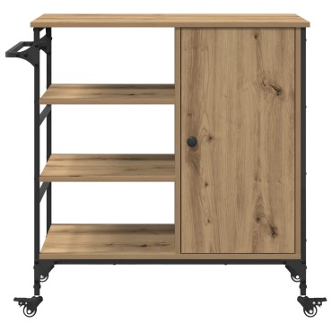 vidaXL Καρότσι Κουζίνας Artisan Oak 87.5x39x84.5 εκ 1 τεμ.