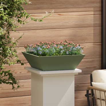 vidaXL Μηχανισμός Γλάστρας Μεταλλική Ελιά 50 x 50 x 15 cm