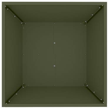 vidaXL Μηχανισμός Γλάστρας Μεταλλική Ελιά 50 x 50 x 15 cm