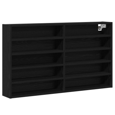 vidaXL Βιτρίνα Μαύρη Βελανιδιά 100x15x58cm Επεξεργασμένο ξύλο