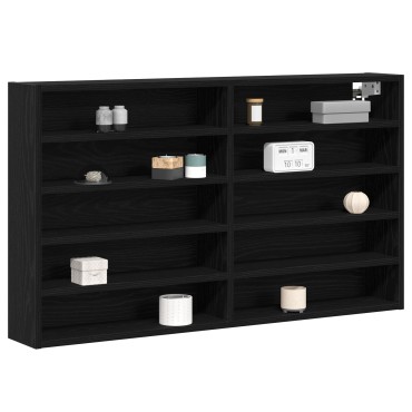 vidaXL Βιτρίνα Μαύρη Βελανιδιά 100x15x58cm Επεξεργασμένο ξύλο