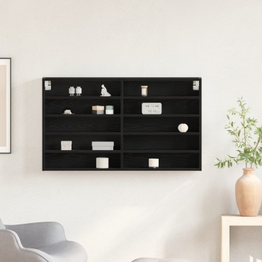 vidaXL Βιτρίνα Μαύρη Βελανιδιά 100x15x58cm Επεξεργασμένο ξύλο