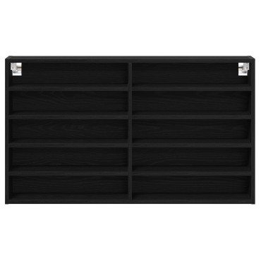 vidaXL Βιτρίνα Μαύρη Βελανιδιά 100x15x58cm Επεξεργασμένο ξύλο