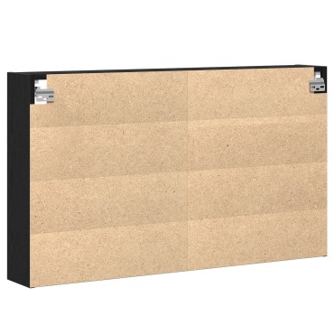 vidaXL Βιτρίνα Μαύρη Βελανιδιά 100x15x58cm Επεξεργασμένο ξύλο