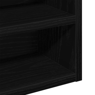 vidaXL Βιτρίνα Μαύρη Βελανιδιά 100x15x58cm Επεξεργασμένο ξύλο
