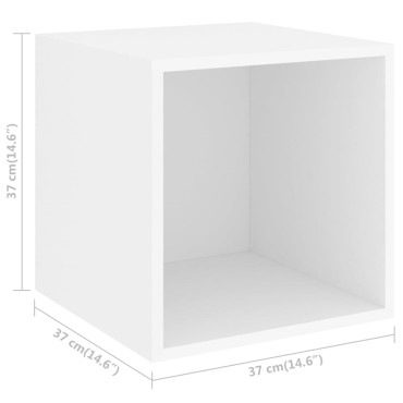 vidaXL Ντουλάπι Τοίχου Λευκό 37x37x37cm από Επεξ. Ξύλο 1 τεμ.