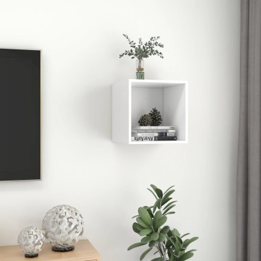 vidaXL Ντουλάπι Τοίχου Λευκό 37x37x37cm από Επεξ. Ξύλο 1 τεμ.