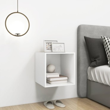 vidaXL Ντουλάπι Τοίχου Λευκό 37x37x37cm από Επεξ. Ξύλο 1 τεμ.