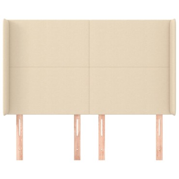 vidaXL Κεφαλάρι με Πτερύγια Κρεμ 147x16x118/128cm Υφασμάτινο 1 τεμ.
