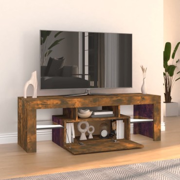 vidaXL Έπιπλο Τηλεόρασης με LED Καπνιστή Δρυς 120x35x40cm