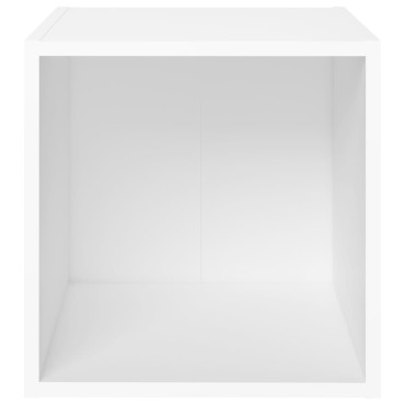 vidaXL Έπιπλα Τηλεόρασης 2 τεμ. Λευκά 37x35x37cm από Επεξ. Ξύλο