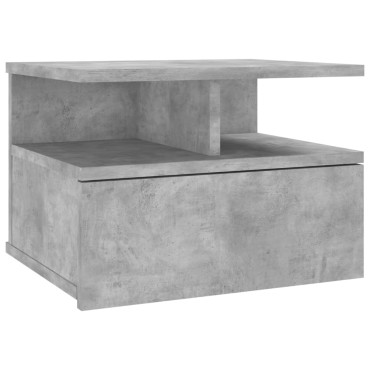 vidaXL Κομοδίνο Κρεμαστό Γκρι Σκυροδέματος 40x31x27cm από Επεξ. Ξύλο 1 τεμ.