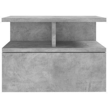vidaXL Κομοδίνο Κρεμαστό Γκρι Σκυροδέματος 40x31x27cm από Επεξ. Ξύλο 1 τεμ.