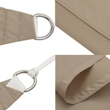 vidaXL Πανί Σκίασης Τρίγωνο Taupe 3,5 x 3,5 x 4,9 μ. από Ύφασμα Oxford