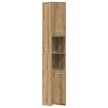 vidaXL Στήλη Μπάνιου Τεχνίτης Δρυς 30x30x183,5cm Επεξεργασμένο Ξύλο 1 τεμ.