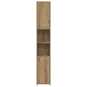 vidaXL Στήλη Μπάνιου Τεχνίτης Δρυς 30x30x183,5cm Επεξεργασμένο Ξύλο 1 τεμ.