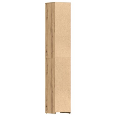 vidaXL Στήλη Μπάνιου Τεχνίτης Δρυς 30x30x183,5cm Επεξεργασμένο Ξύλο 1 τεμ.