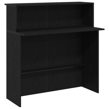 vidaXL Γραφείο υποδοχής Μαύρο 100x50x103,5cm Κατασκευασμένο ξύλο 1 τεμ.