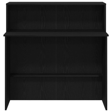 vidaXL Γραφείο υποδοχής Μαύρο 100x50x103,5cm Κατασκευασμένο ξύλο 1 τεμ.