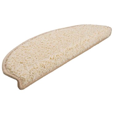 vidaXL Πατάκια για σκάλες 30 τεμάχια Κρέμα 65x21x4 cm