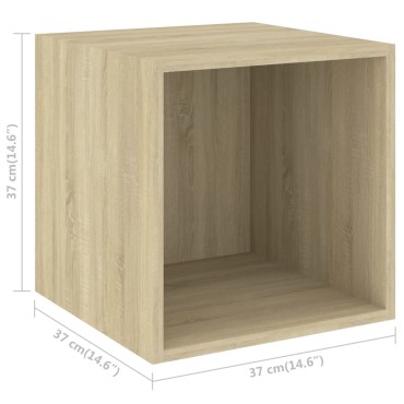 vidaXL Ντουλάπι Τοίχου Sonoma Δρυς 37x37x37cm από Επεξ. Ξύλο 1 τεμ.