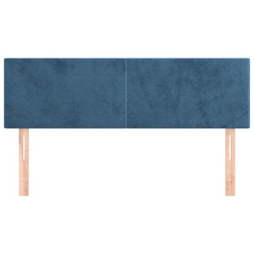 vidaXL Κεφαλάρια Κρεβατιού 2 τεμ. Σκ. Μπλε 72x5x78/88cm Βελούδινα