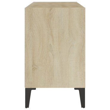 vidaXL Έπιπλο Τηλεόρασης Καπνιστή Δρυς 69,5x30x50cm Μεταλλικά Πόδια
